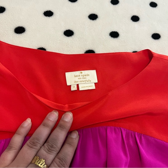 Kate Spade Silk Blouse Size 4 - Picture 3 of 8